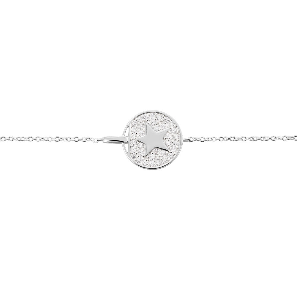 Bracelet Souria Argent Blanc Oxyde De Zirconium - Bracelets Medailles Femme | Marc Orian