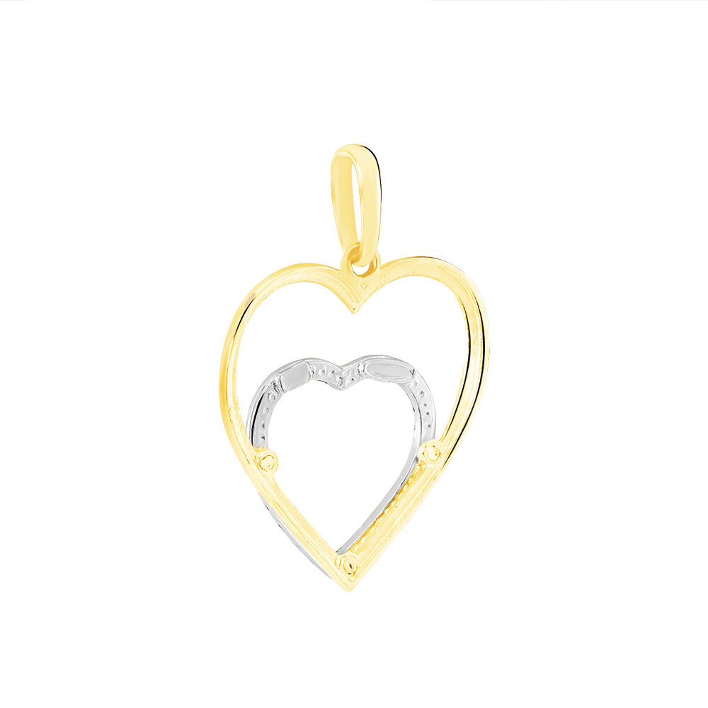 Pendentif Eudocie Double Coeurs Or Bicolore - Pendentifs Femme | Marc Orian