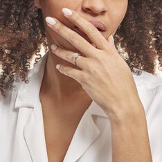 Bague Chou Or Blanc Diamant - Bagues fiançailles Femme | Marc Orian