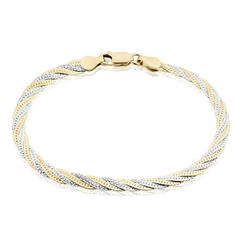 Bracelet Argent Bicolore Akio - Bracelets mailles Femme | Marc Orian