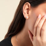 Boucles D'oreilles Puces Kelvyn Argent Blanc Oxyde De Zirconium - Puces Femme | Marc Orian