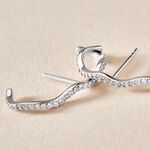 Boucles D'oreilles Lowri Argent Blanc Oxyde De Zirconium - Cr&eacute;oles Femme | Marc Orian
