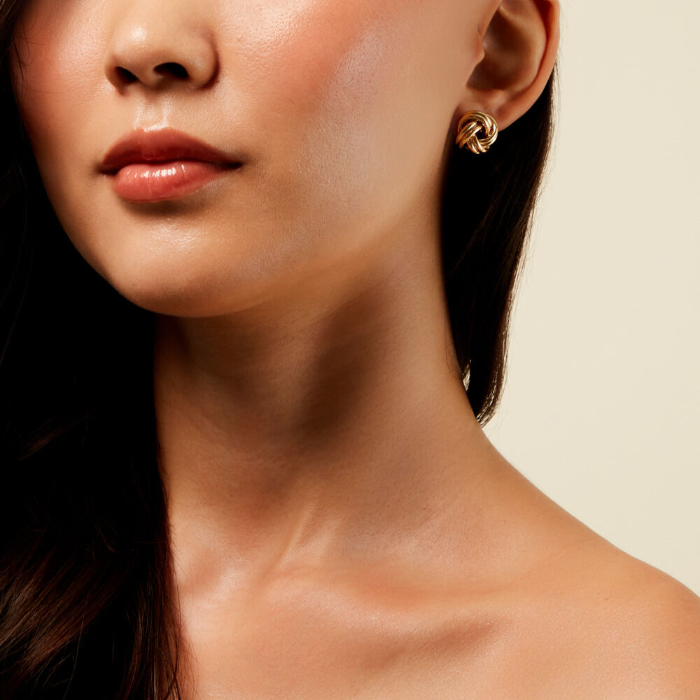 Boucles D'Oreilles Puces Gawain Or Jaune - Puces Femme | Marc Orian