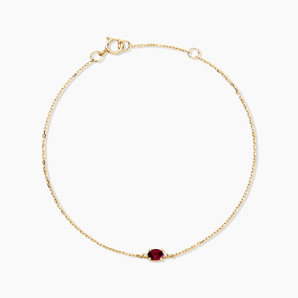 Bracelet Opeyemi Or Jaune Rubis Diamant - Bracelets cha&icirc;nes Femme | Marc Orian