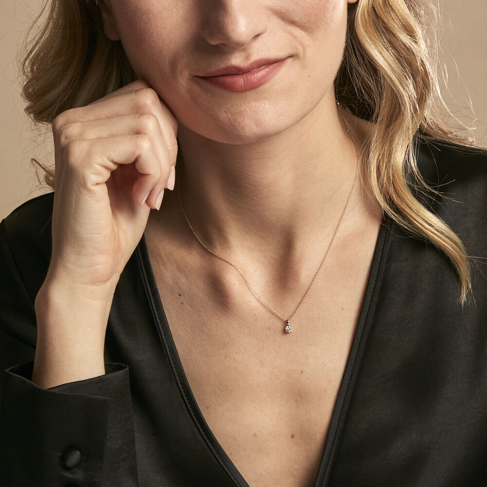Collier Alexandra Or Jaune Diamant - Colliers solitaires Femme | Marc Orian