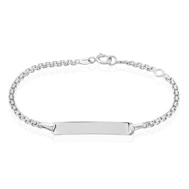 Bracelet Identité Euphenia Maille Bismark Or Blanc