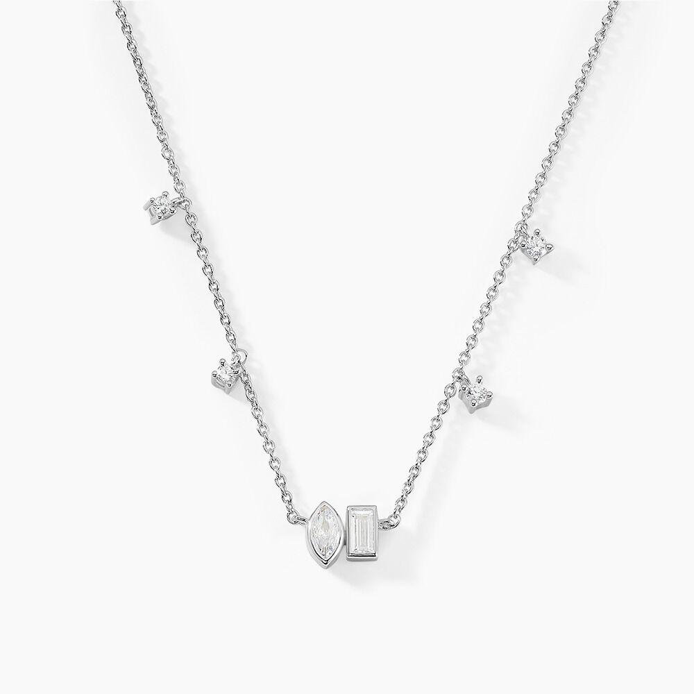 Collier Dua Argent Blanc Oxyde De Zirconium - Colliers avec pierres Femme | Marc Orian