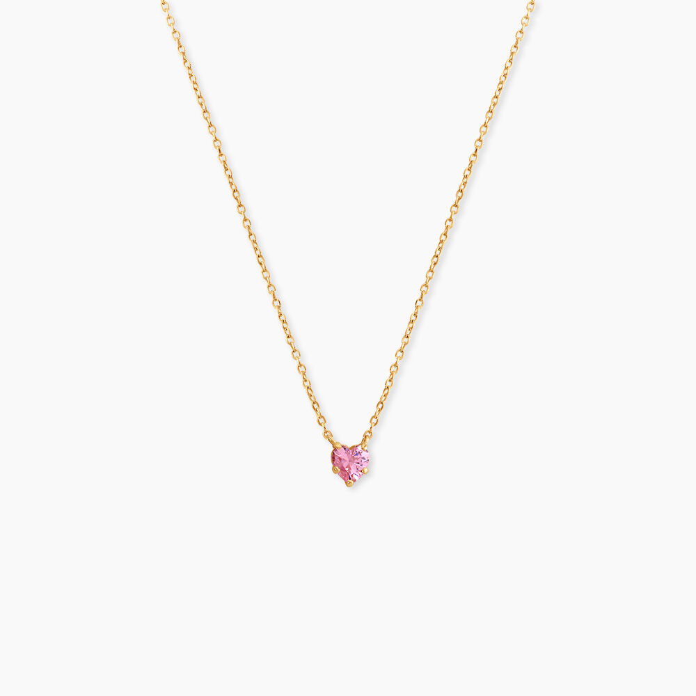 Collier Avaya Argent Dor&eacute; A L'Or 750/1000 Oxyde De Zirconium - Colliers avec pierres Enfant | Marc Orian