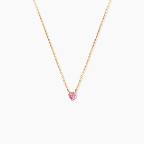 Collier Avaya Argent Dor&eacute; A L'Or 750/1000 Oxyde De Zirconium - Colliers avec pierres Enfant | Marc Orian
