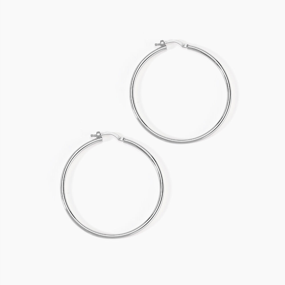 Créoles Or Blanc Rond - Créoles Femme | Marc Orian