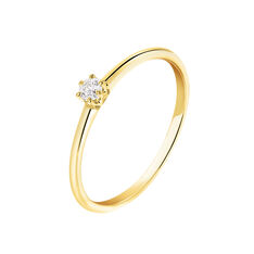Bague Solitaire Samantha Or Jaune Diamant - Bagues Solitaire Femme | Marc Orian