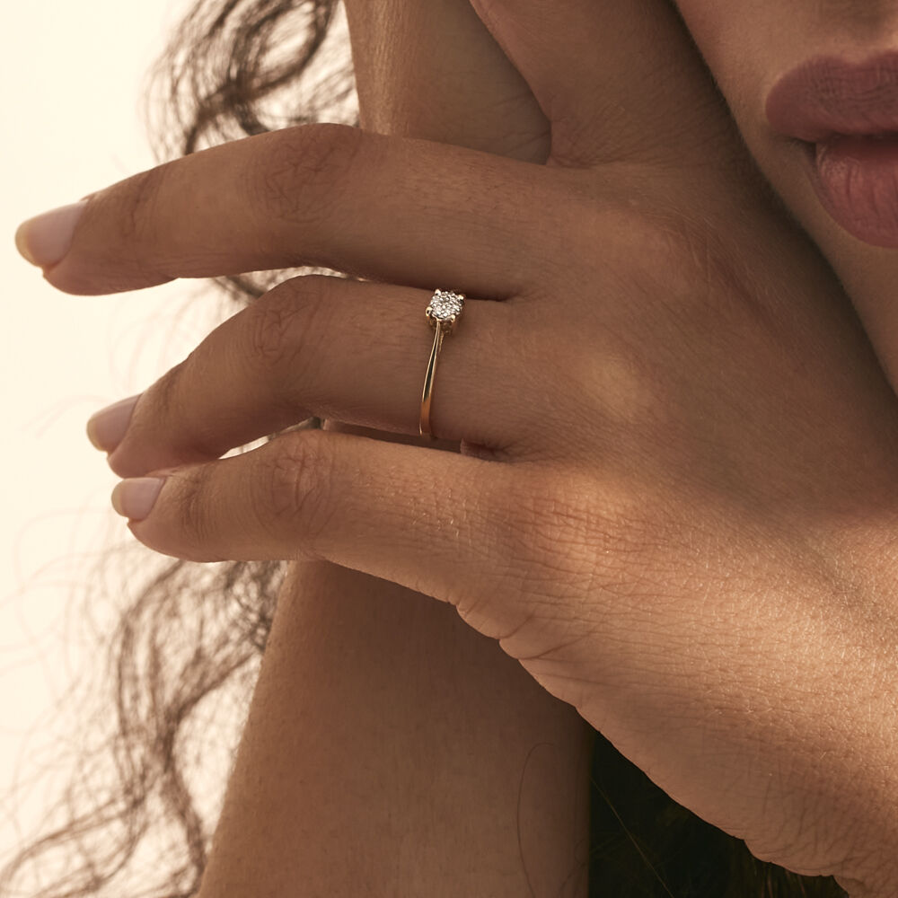 Bague Sandrine Or Jaune Diamant - Parures de mariage Femme | Marc Orian