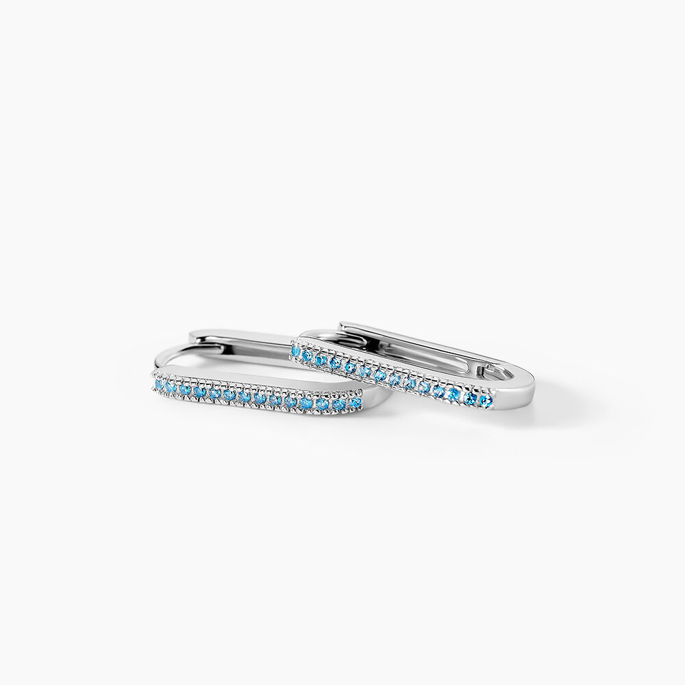 Créoles Lutetia Argent Blanc Oxyde De Zirconium - Créoles Femme | Marc Orian