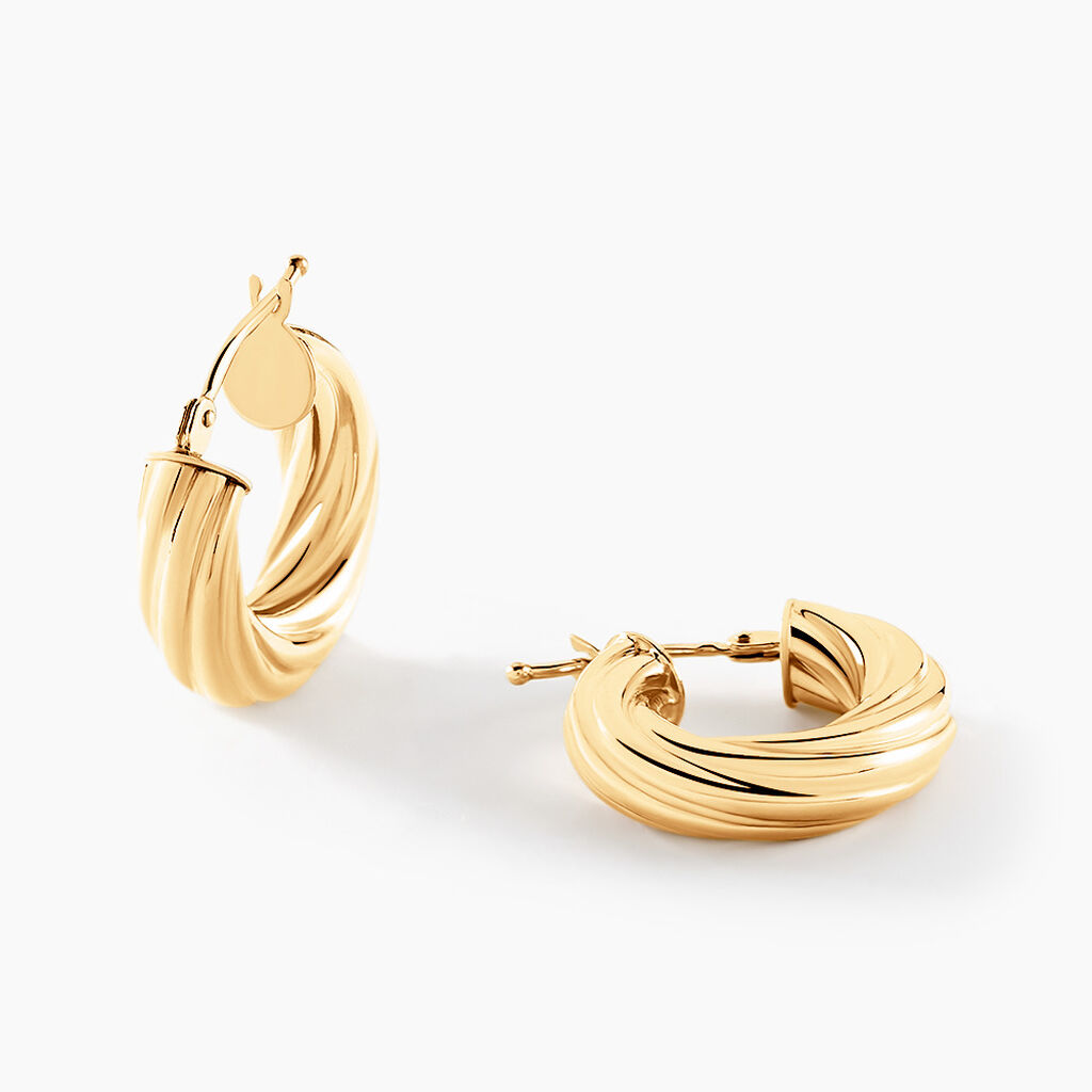 Cr&eacute;oles Thiago Or Jaune - Cr&eacute;oles Femme | Marc Orian