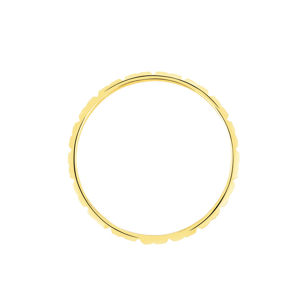 Alliance Marya Carree Diamantee Ruban Plat Or Jaune - Alliances duo Unisex | Marc Orian