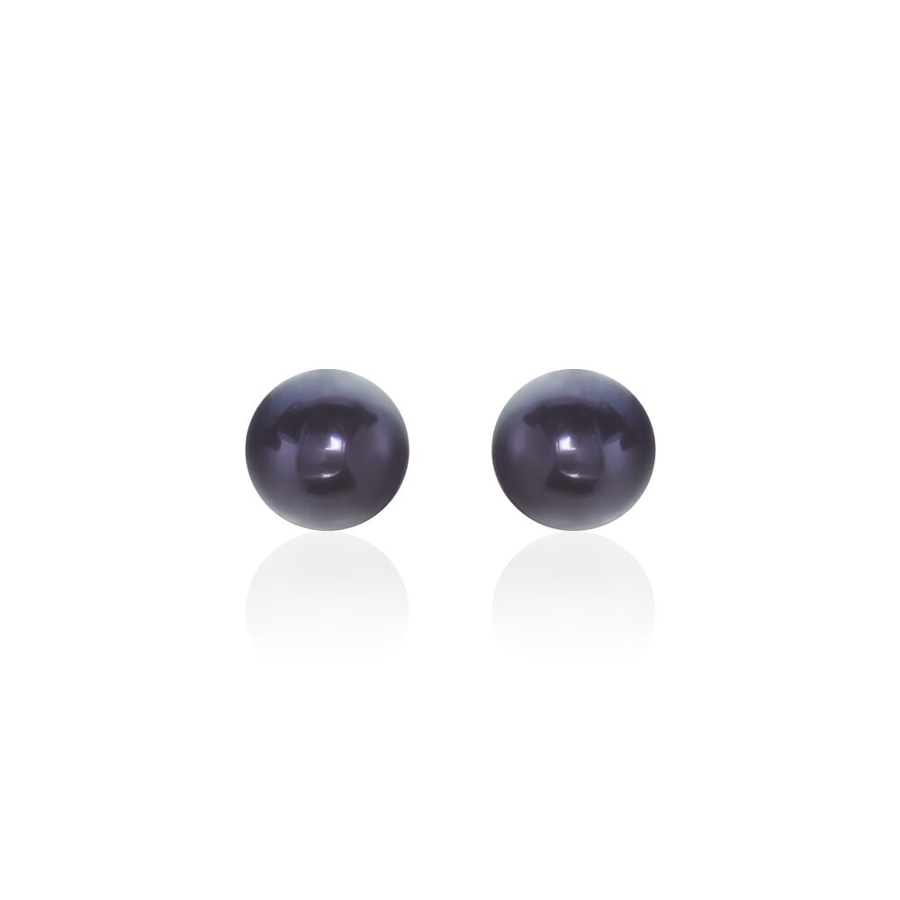 Boucles D'oreilles Puces Micaelle Teintees Or Jaune Perle De Culture - Boucles d'oreilles mariage Femme | Marc Orian