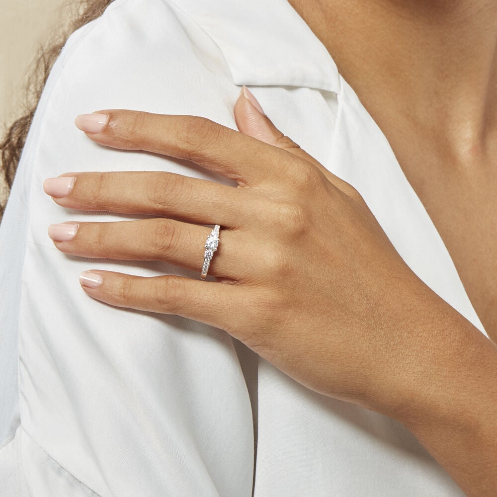 Bague Marie-angelina Argent Blanc Oxyde De Zirconium - Bagues avec pierre Femme | Marc Orian