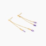 Bijoux D'oreilles Lavender Or Jaune Am&eacute;thyste - Pendantes Femme | Marc Orian