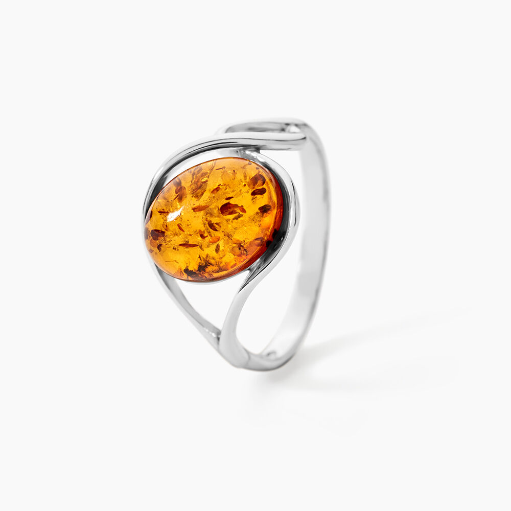 Bague Titziana Argent Blanc Ambre - Bijoux fantaisie Femme | Marc Orian