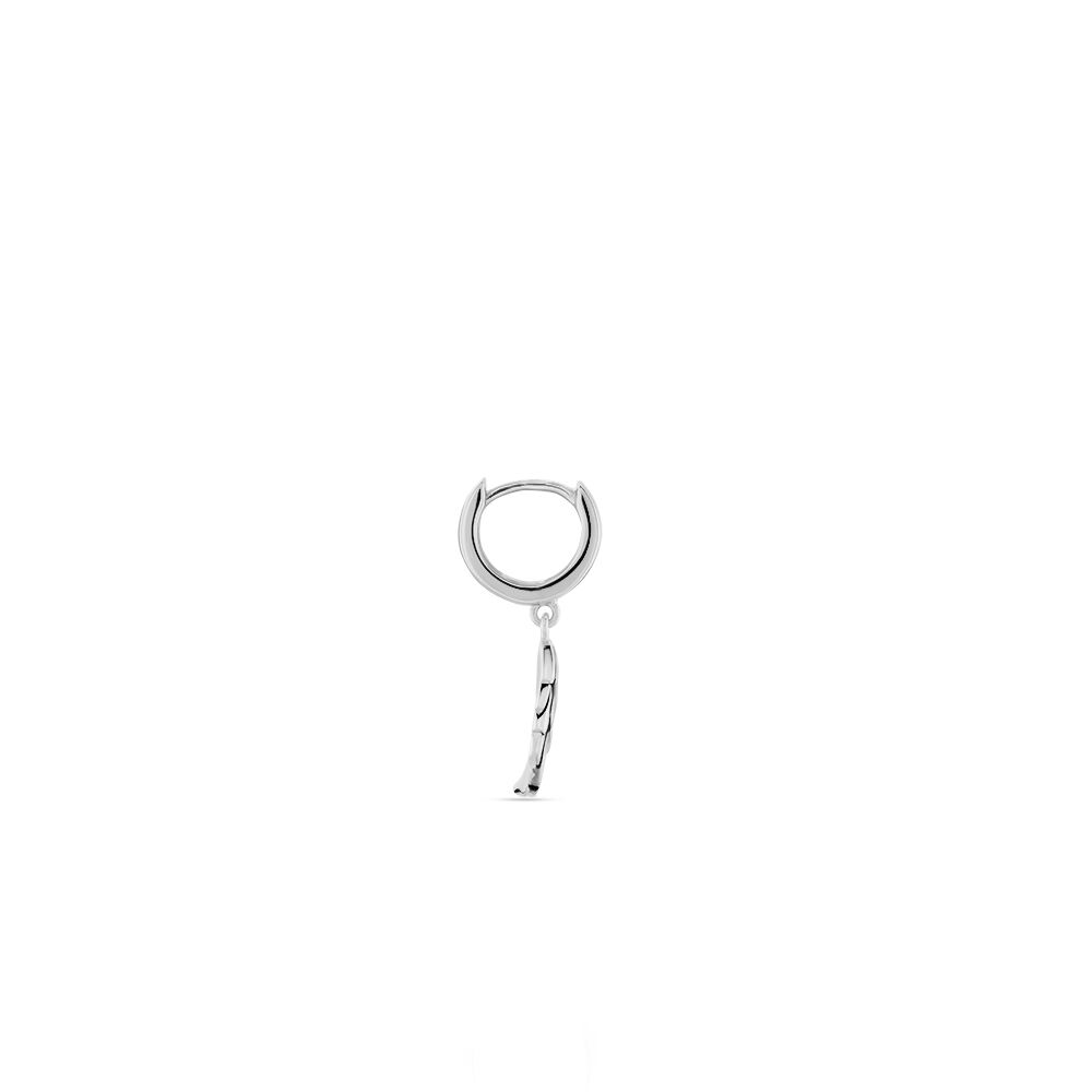 Cr&eacute;ole Unitaire Argent Blanc Elias - Piercings d'oreilles Homme | Marc Orian