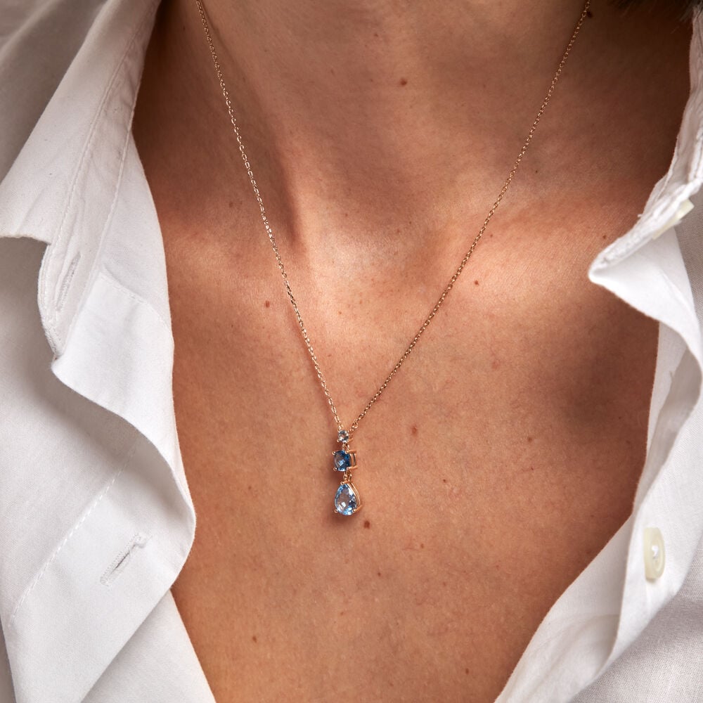 Collier Huffie Plaqué Or Jaune Pierre D'imitation - Colliers avec pierres Femme | Marc Orian