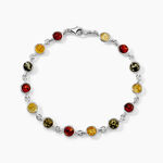 Bracelet Argent Blanc Rosalie Ambres - Bracelets Medailles Femme | Marc Orian