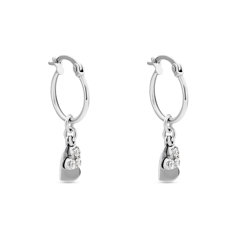 Cr&eacute;oles Salli Argent Blanc Oxyde De Zirconium - Cr&eacute;oles Femme | Marc Orian