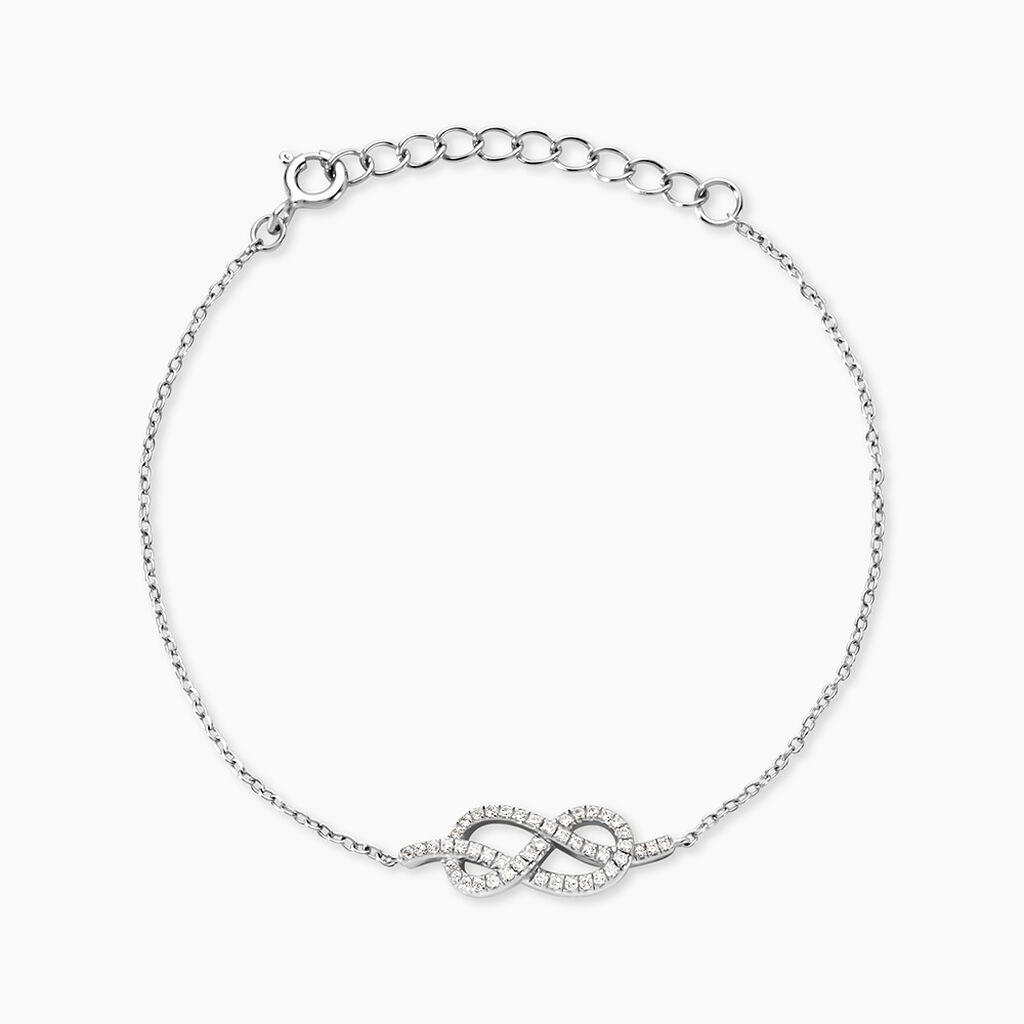 Bracelet Fiorine Argent Blanc Oxyde De Zirconium - Bracelets fantaisie Femme | Marc Orian