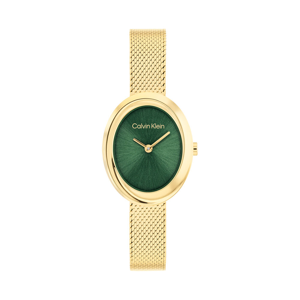 Montre Calvin Klein Twisted Bezel 24 Vert - Montres &eacute;tanches Femme | Marc Orian