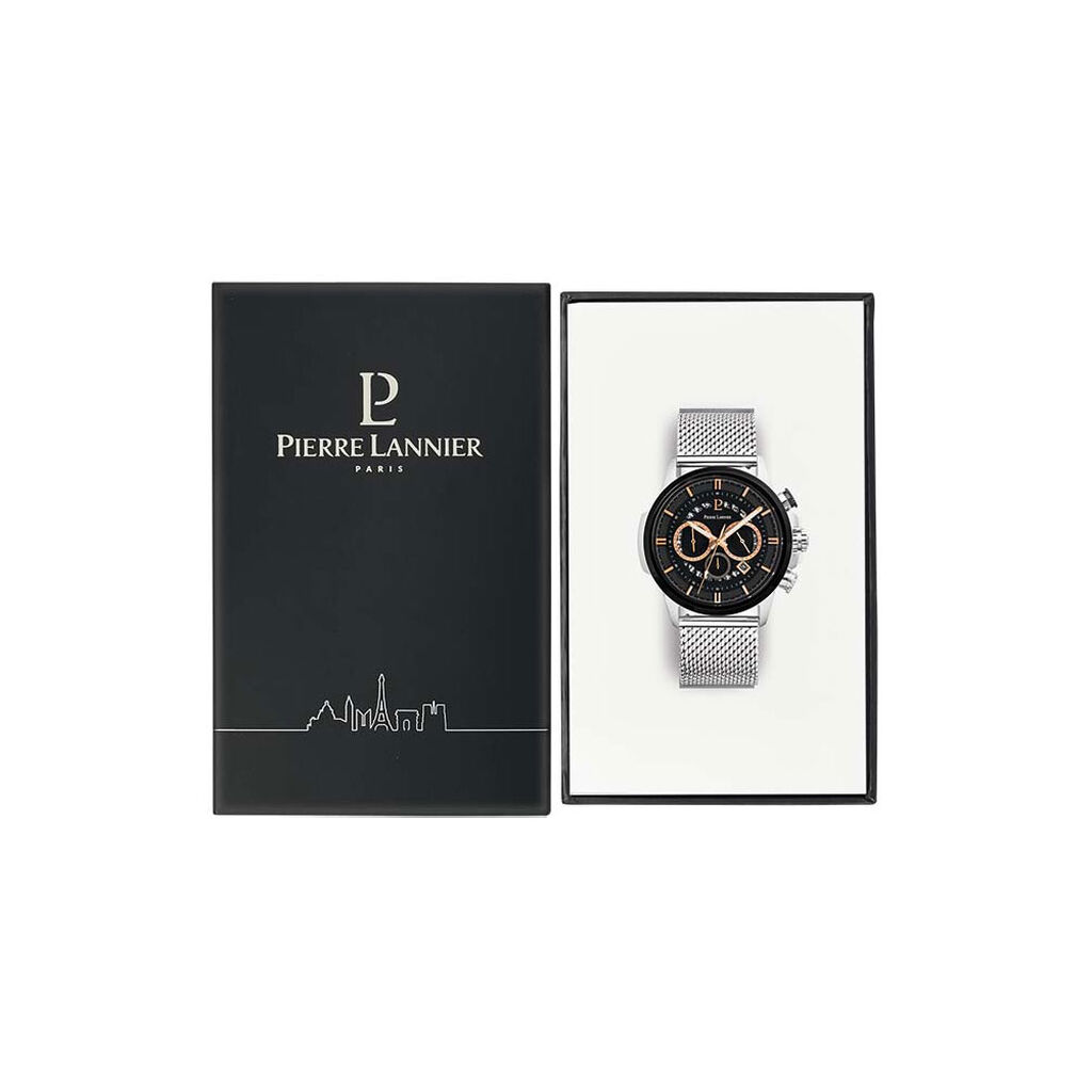 Montre Pierre Lannier Sentinelle Noir - Montres classiques Homme | Marc Orian