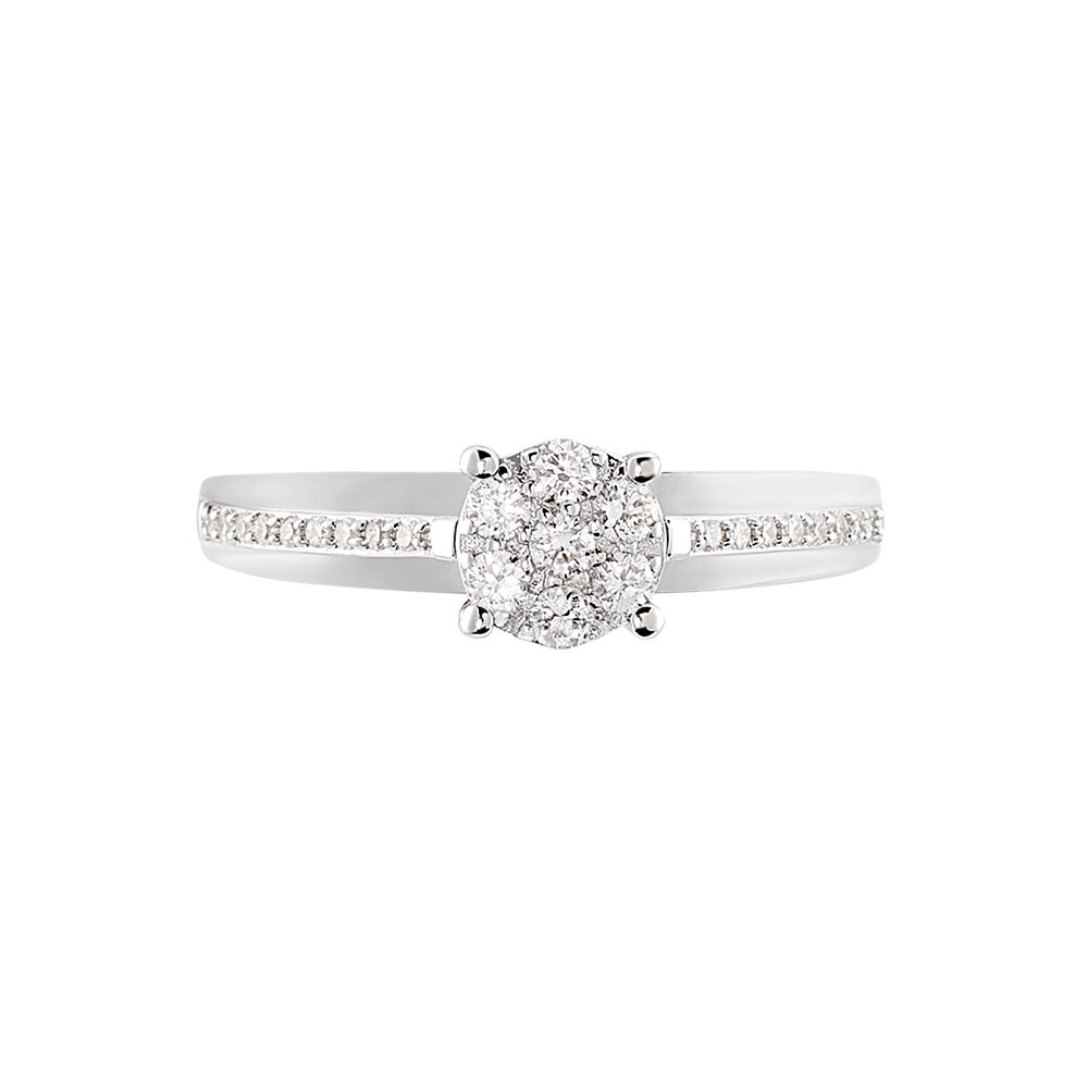 Bague Kate Or Blanc Diamant - Parures de mariage Femme | Marc Orian