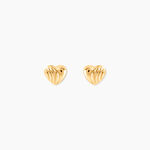 Boucles D'oreilles Puces Anne-maudae C&oelig;urs Or Jaune - Puces Femme | Marc Orian