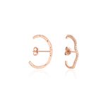 Boucles D'oreilles Lowri Argent Rose Oxyde De Zirconium - Cr&eacute;oles Femme | Marc Orian