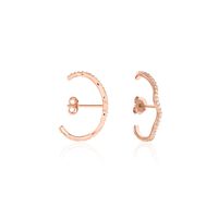 Boucles D'oreilles Lowri Argent Rose Oxyde De Zirconium