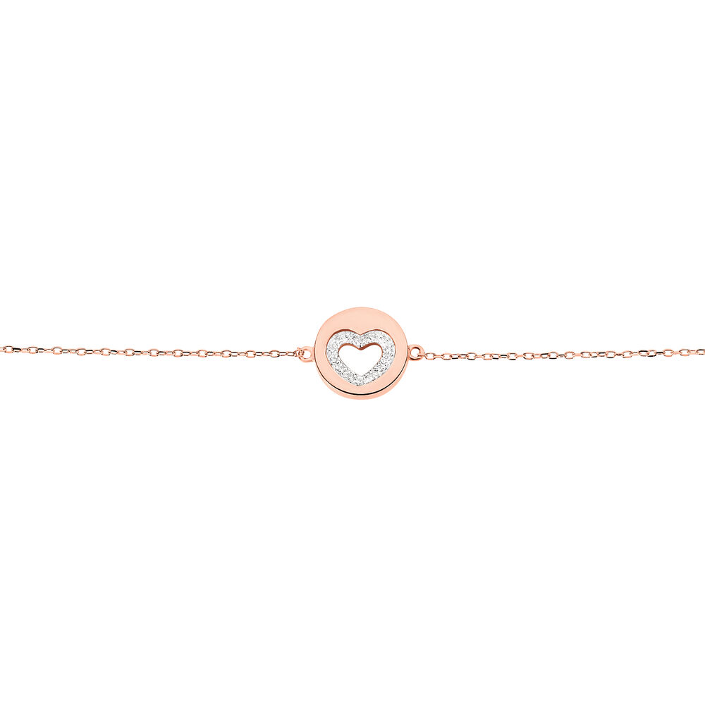 Bracelet Rosalina Or Rose Diamant - Bracelets Medailles Femme | Marc Orian
