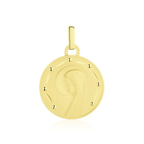 Pendentif Vierge Rond Diamante Or Jaune - Pendentifs Famille | Marc Orian