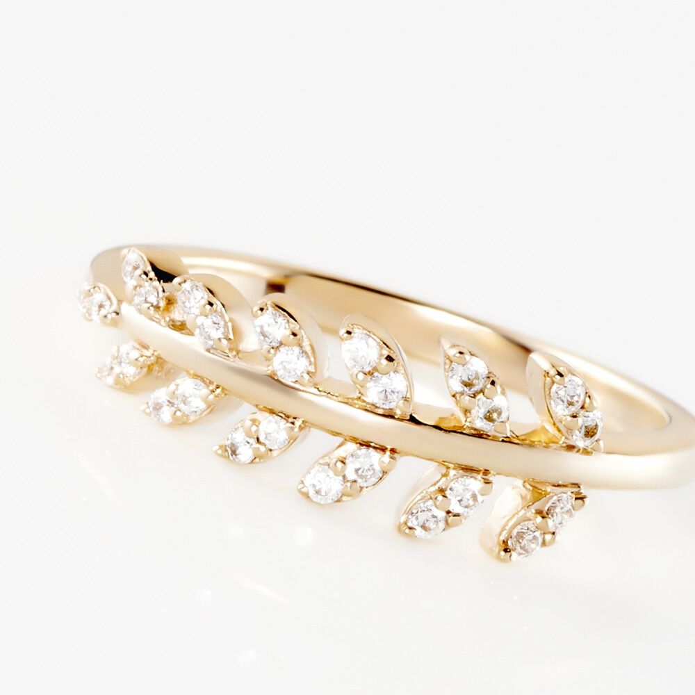 Bague Plaqué Or Jaune Luz Oxyde De Zirconium - Bagues avec pierre Femme | Marc Orian