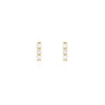 Boucles D'oreilles Puces Youssa Barrettes Or Jaune Oxyde De Zirconium - Puces Femme | Marc Orian