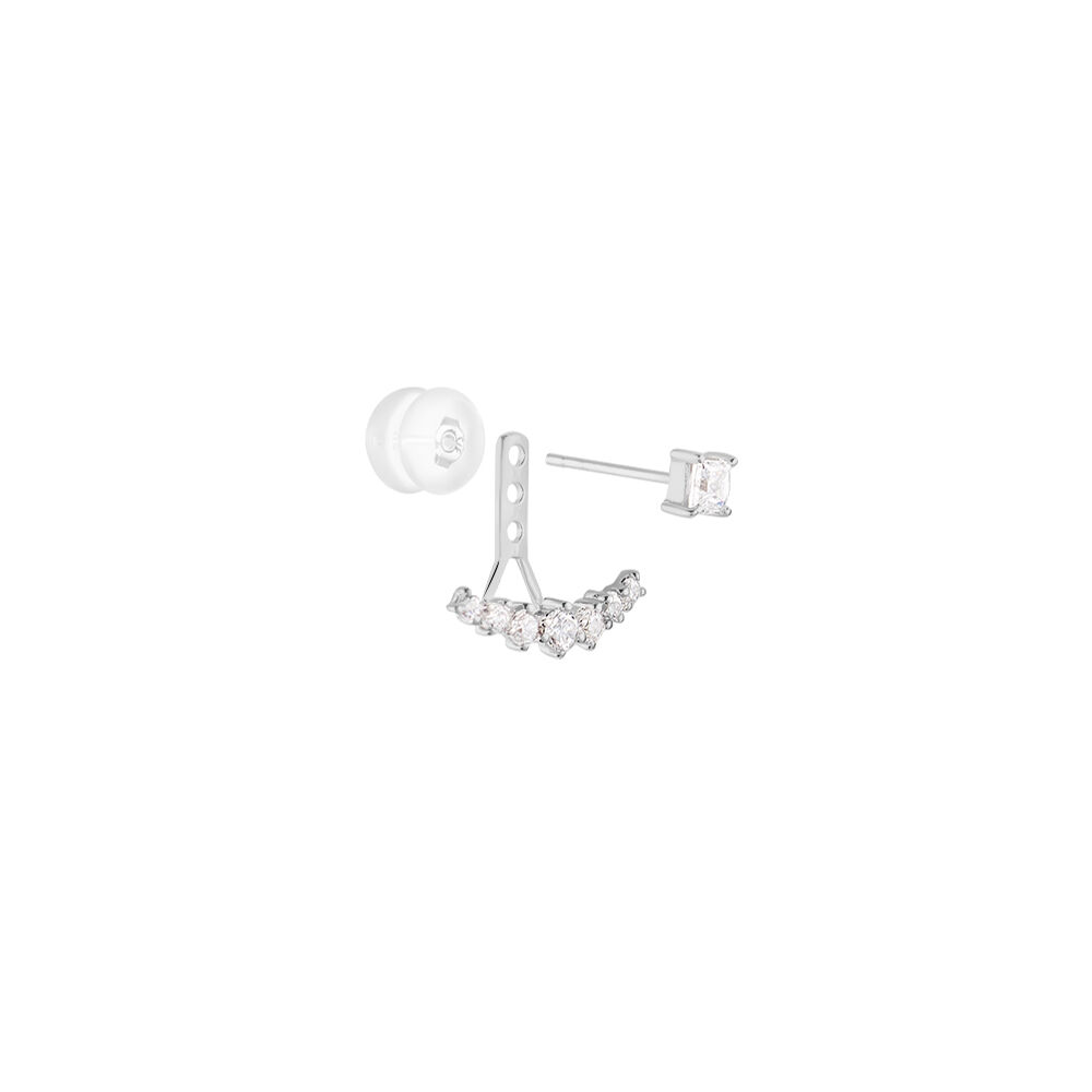 Bijoux D'oreilles Kyoto Or Blanc Oxyde De Zirconium - Piercings d'oreilles Femme | Marc Orian