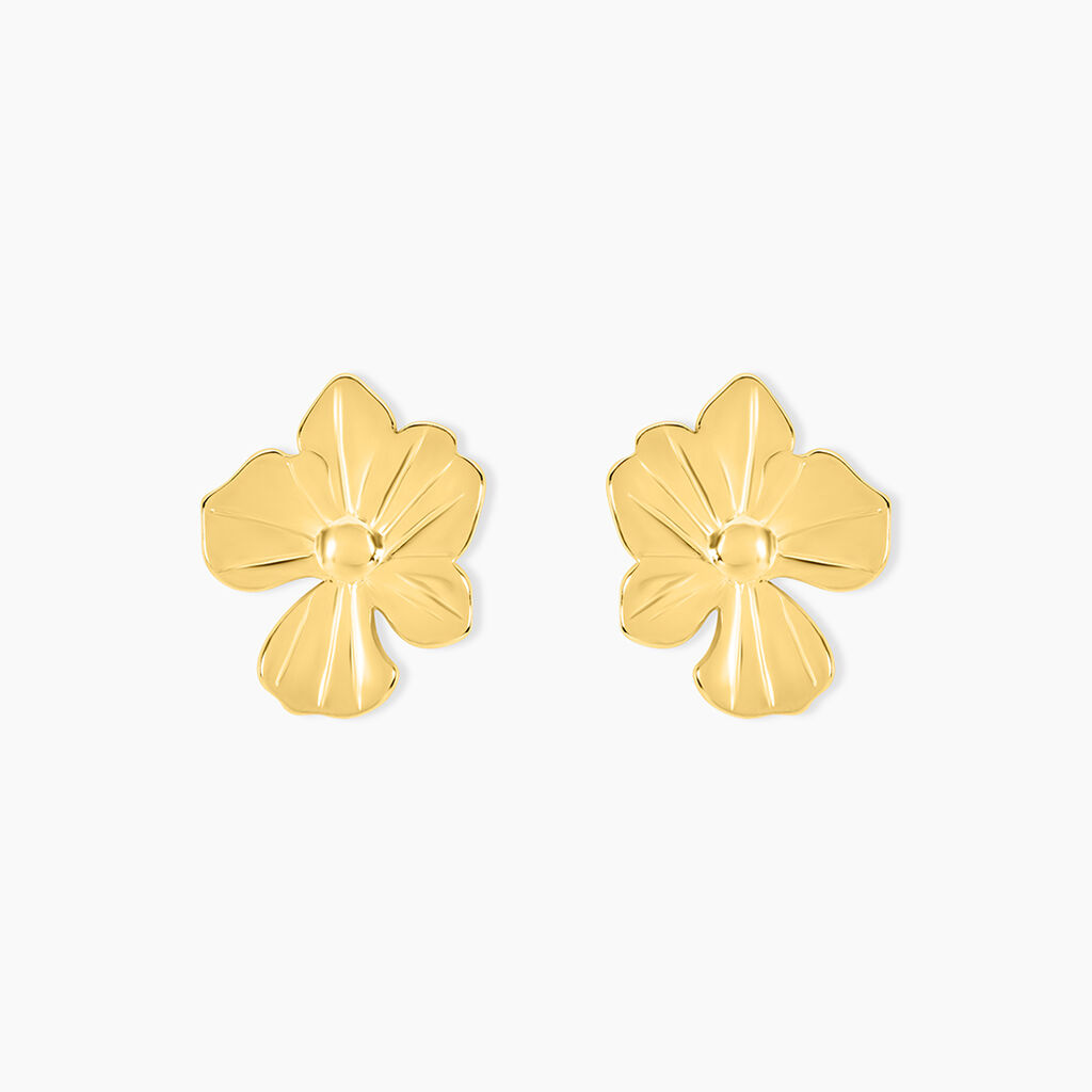 Boucles D'oreilles Puces Rahima Acier Jaune - Nouveautés Femme | Marc Orian