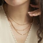 Collier Abigayle Acier Dor&eacute; - Colliers multirangs Femme | Marc Orian