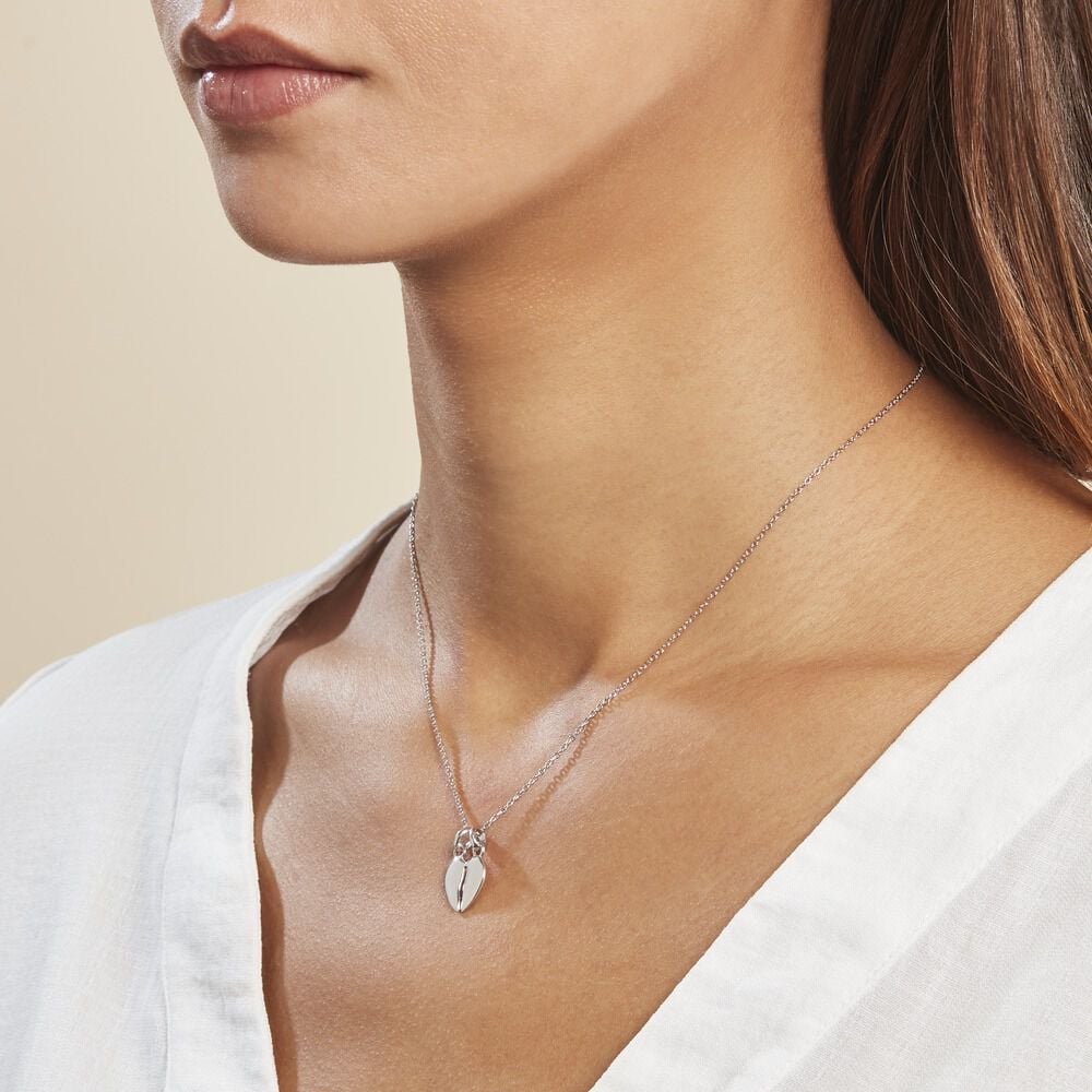 Pendentif Axelia Argent Blanc - Bijoux personnalis&eacute;s Famille | Marc Orian