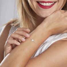 Bracelet Effie Argent Blanc Oxyde De Zirconium - Bracelets chaînes Femme | Marc Orian