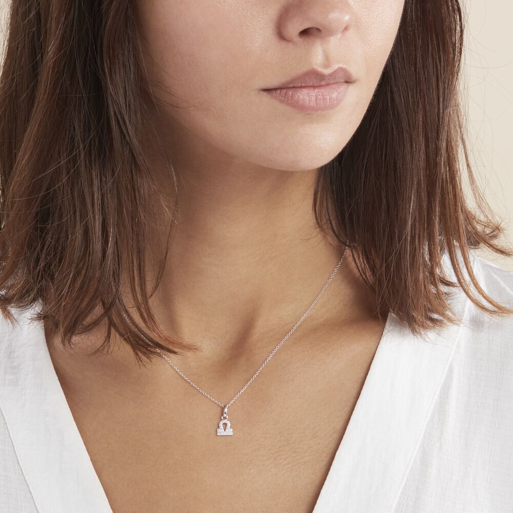 Collier Astra Argent Blanc Oxyde De Zirconium - Colliers avec pierres Femme | Marc Orian