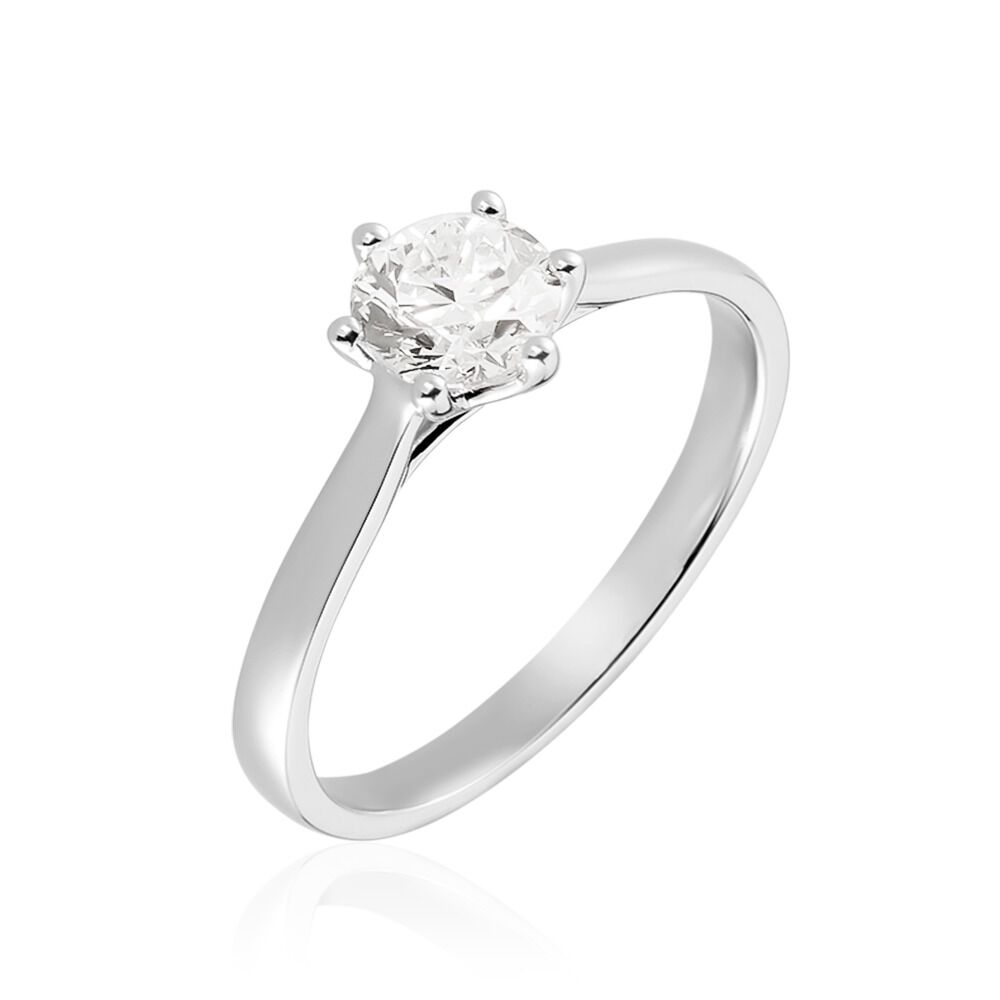 Bague Solitaire Athena Or Blanc Diamant - Solitaires Femme | Marc Orian