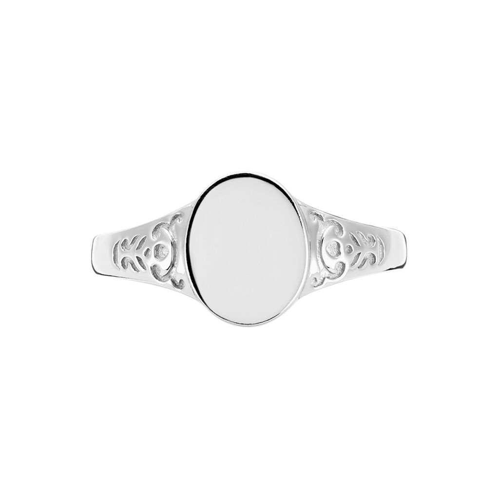 Chevalière Giacoma Argent Blanc - Chevalières Femme | Marc Orian