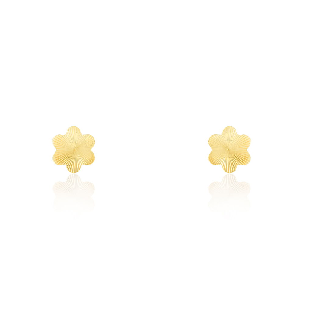 Boucles D'oreilles Puces Philine Fleur Or Jaune - Puces Femme | Marc Orian