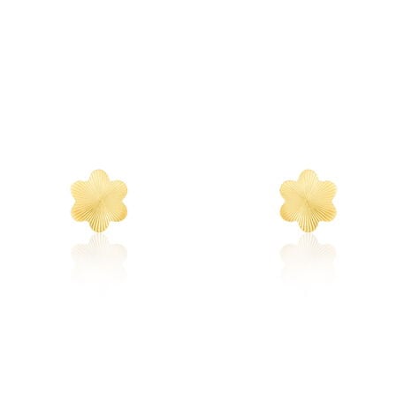 Boucles D'oreilles Puces Philine Fleur Or Jaune - Puces Femme | Marc Orian