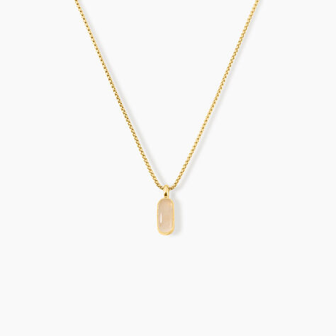 Collier Dannie Acier Jaune Nacre - Colliers avec pierres Femme | Marc Orian