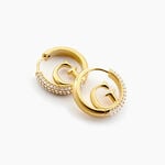 Cr&eacute;oles Guess Crazy Earrings Acier Jaune Oxyde De Zirconium - Cr&eacute;oles Femme | Marc Orian